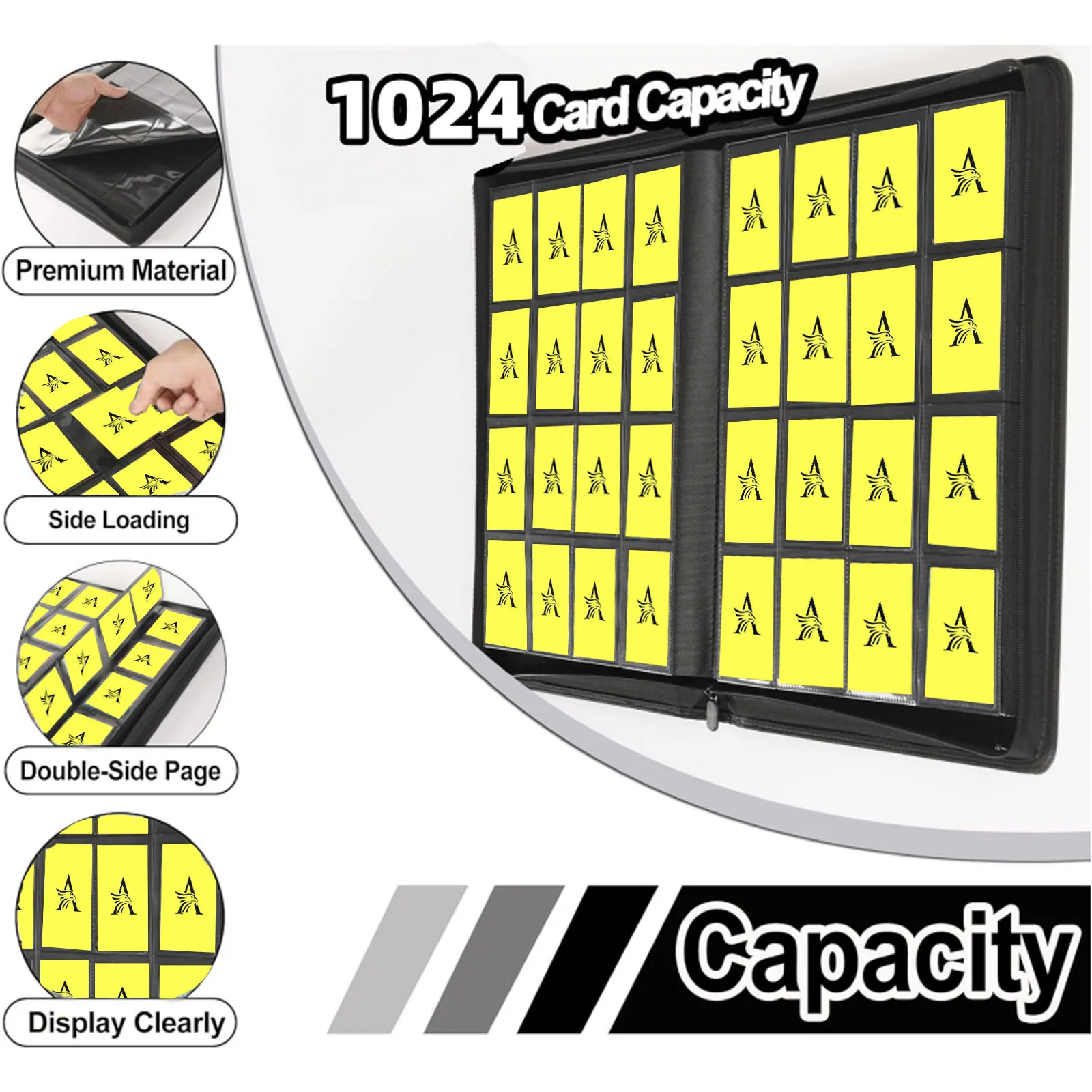 Premium 16 Pocket Card Binder –1024 Collection Binder Folder Card Album Card Holder Fit for TCG & Sports Cards. Collector's Drea image 2