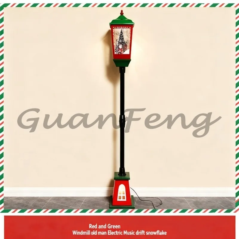 Electronic Music Snowflake Christmas Street Lights,Shopping Mall Window Display Snow Holiday Lights, Christmas Scene Decorations