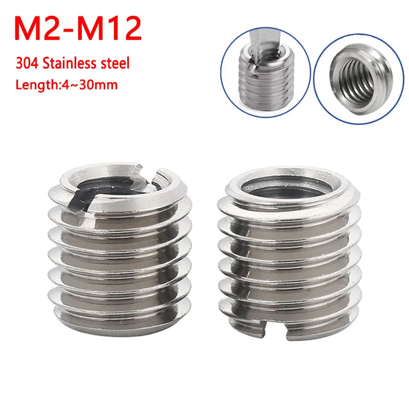 

M2-M12 Нержавеющая сталь 304, шлицевая внутренняя внешняя резьба, адаптер, винтовая резьба, вставная втулка, переходная гайка, муфта, конвейер
