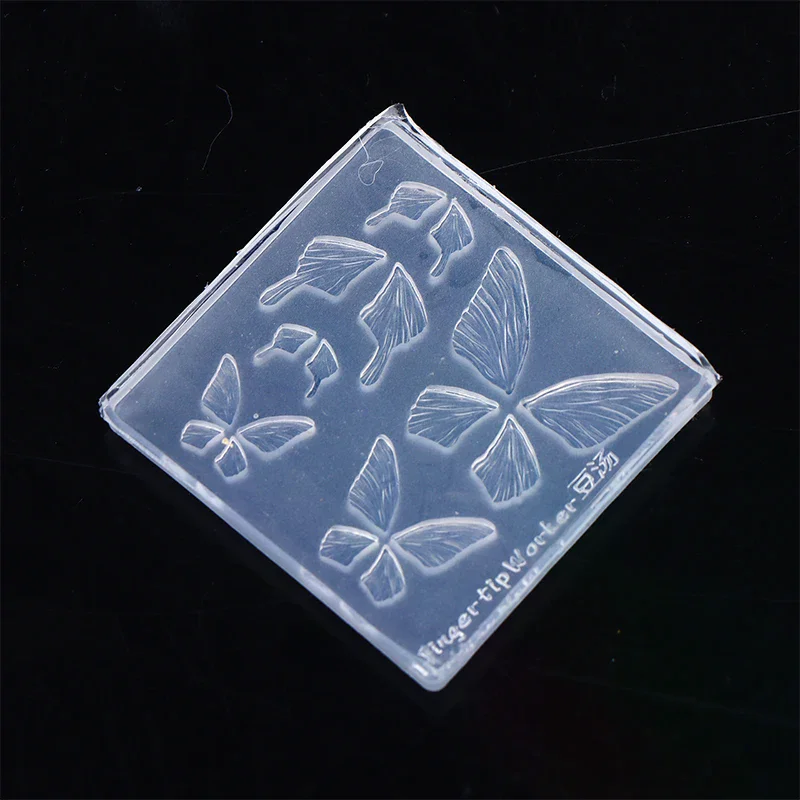 1 قطعة ثلاثية الأبعاد سيليكون مسمار قالب فراشة قالب ختم لوحة الأظافر الإستنسل لتقوم بها بنفسك UV هلام مسمار نحت القالب