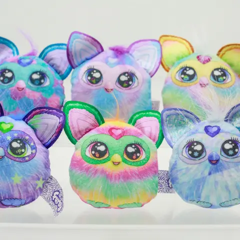 Hasbro Furby Doll Plush Toys Cute Owl Elf Stuffed Animals Model Toys Bag Pendant Decoration Collectibles ren's Gifts