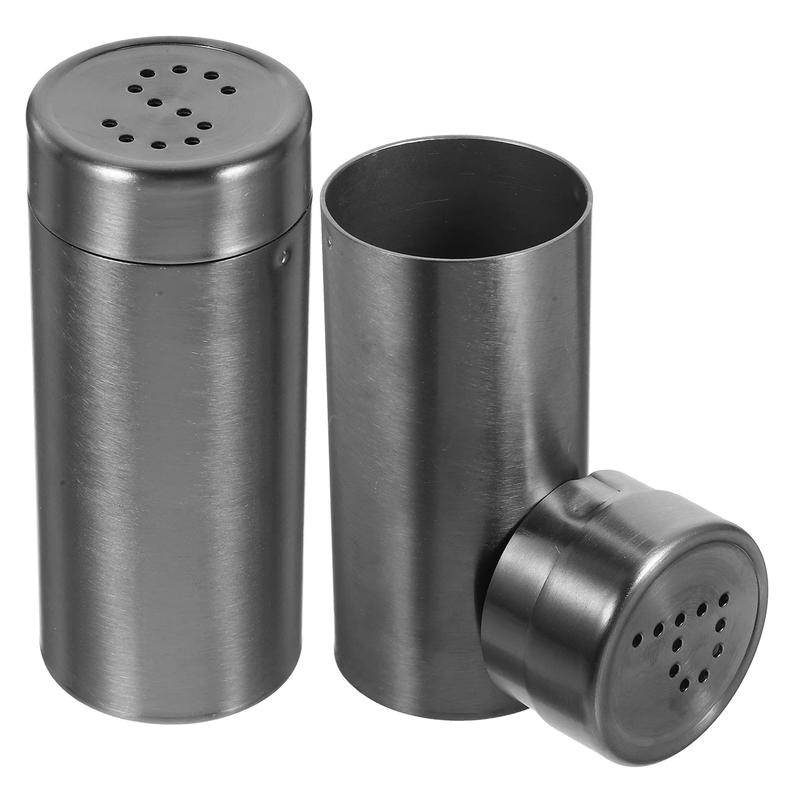 

2pcs Stainless Steel Pepper Salt Pepper Shaker Condiment Jar Seasoning Container Household Spice Bottle Kitchen for Salt