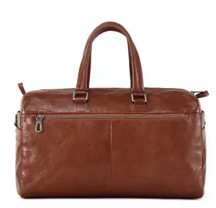 Bolsas macias de couro genuíno para homens, bolsa de bagagem de couro de primeira camada, grande capacidade sacola de curta distância, bolsas de viagem, novas, 2024