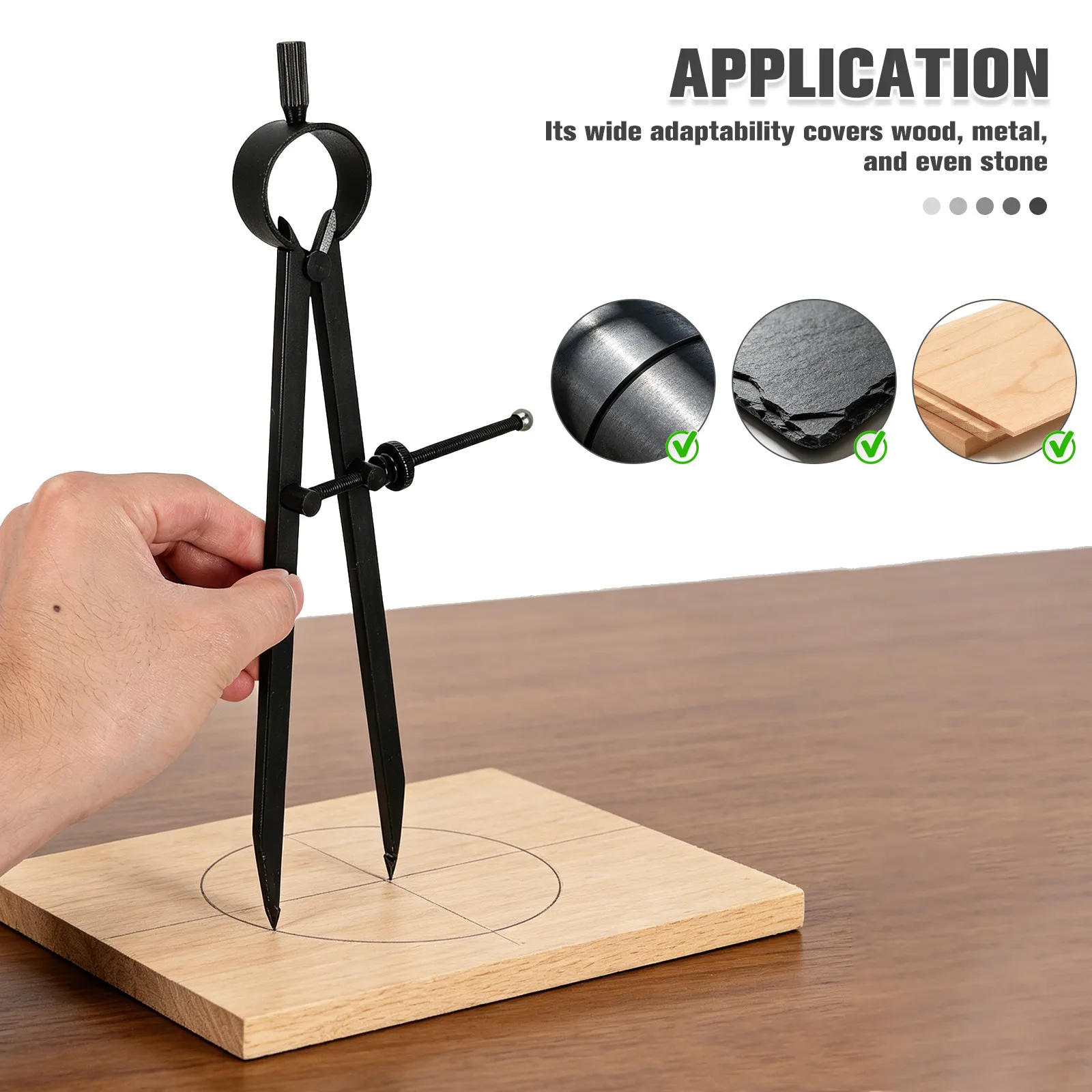 Engineering Drawing Compass Metal Geometry Compass Carpenter Drafting Circle Marker Scribing Tool Technical Woodworking