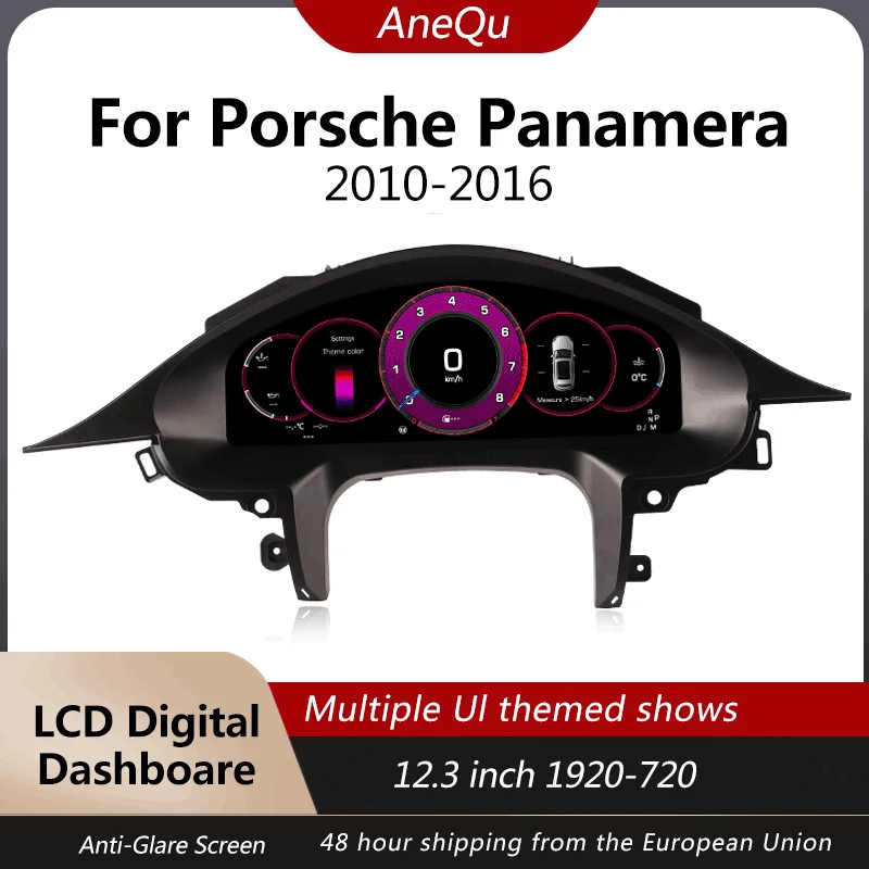 

12.3-inch digital instrument cluster is For Panamera 2010-2016 LCD instrument cluster, speedometer, driving vi