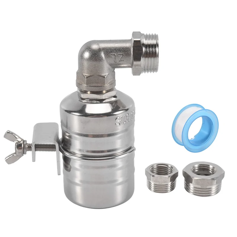 ABFU-1/2Inch To 3/4Inch Water Float Valve,Stainless Steel Float Valve,Fully Automatic Water Level Controller Float Valve Durable