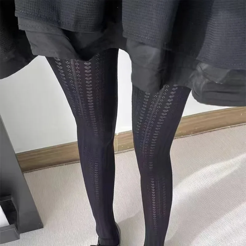 Lolita Vintage Tights Women Fashion Hollow Out Pantyhose Sculpted Mesh Women Stockings For Dress 2025 Spring Legging
