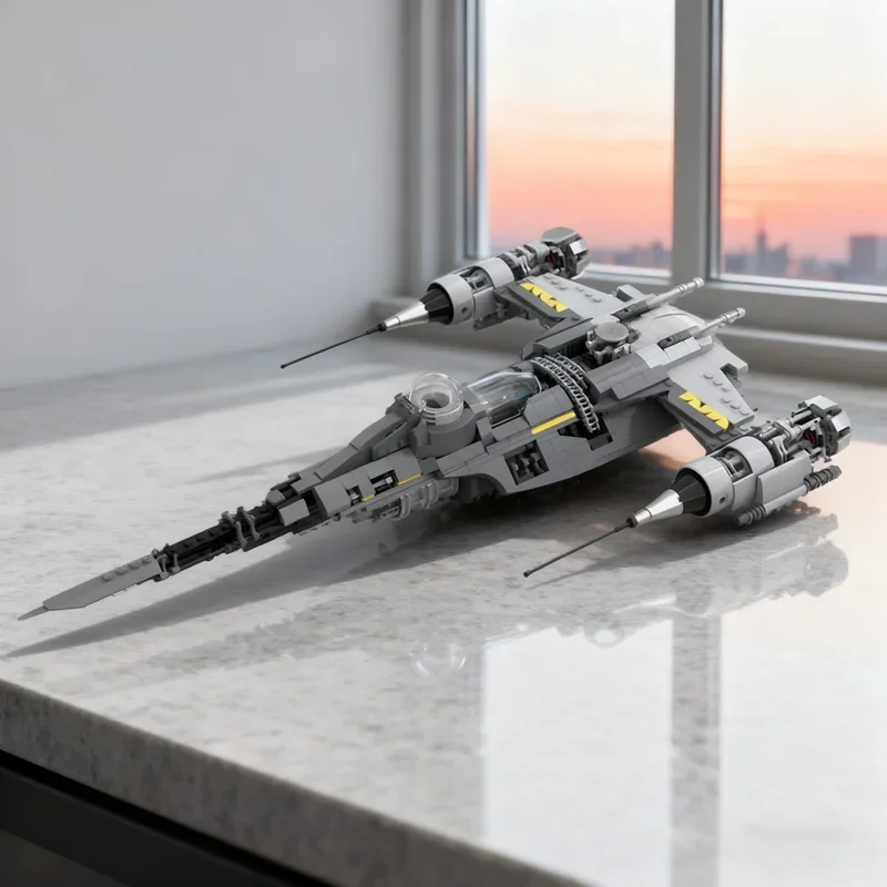 990pcs MOC De Mandalorian s N 1 Starfighter Model speelgoed bouwstenen Bouw DIY Onderwijs Kinderen kerstcadeaus Verjaardag