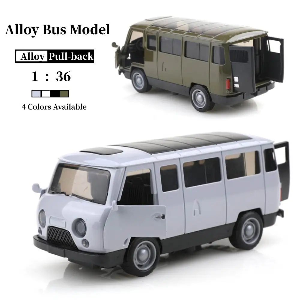 1:36 Scale Alloy Van Off-Roadรุ่นเด็กดึงกลับDiecastsของเล่นรถบัสรุ่นจําลองคอลเลกชันคริสต์มาสของขวัญ