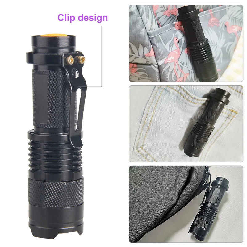 Mini-LED-Taschenlampe, grün/rot, mit Zoomfunktion, taktische Taschenlampe, tragbare Jagdlampe, einstellbare Taschenlampe für Wanderungen. – Detail 8