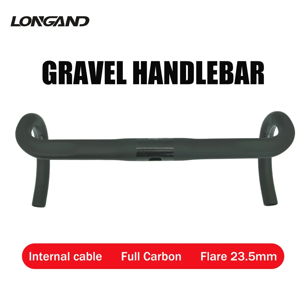 

Full Carbon Gravel Handlebar 31.8mm Road Bike Drop Bent Bar Racing Internal Cables Cycling Bar 380/400/420/440mm