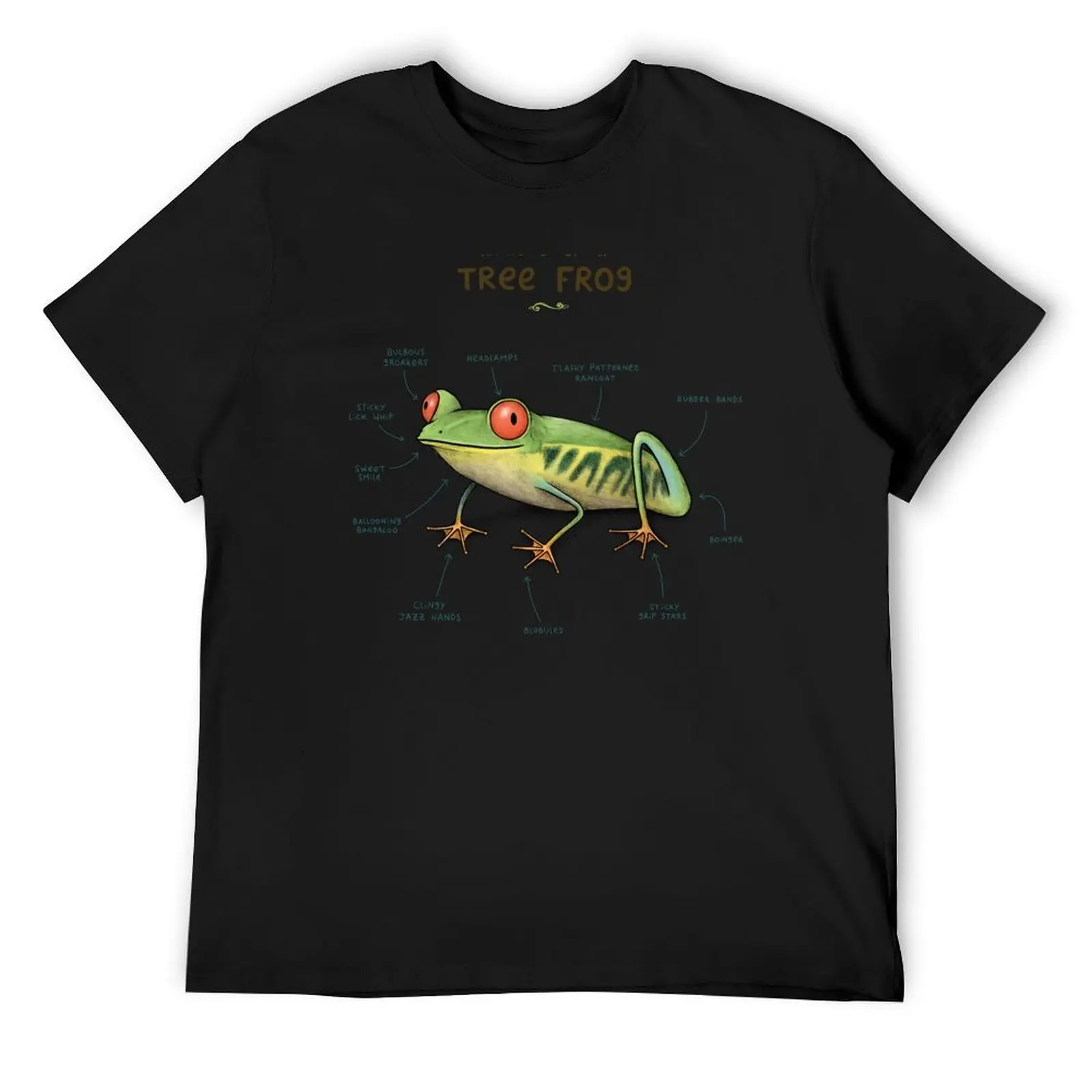 

Anatomy of a Tree Frog T-Shirt oversize t-shirts man vintage clothes Luxury man men clothings