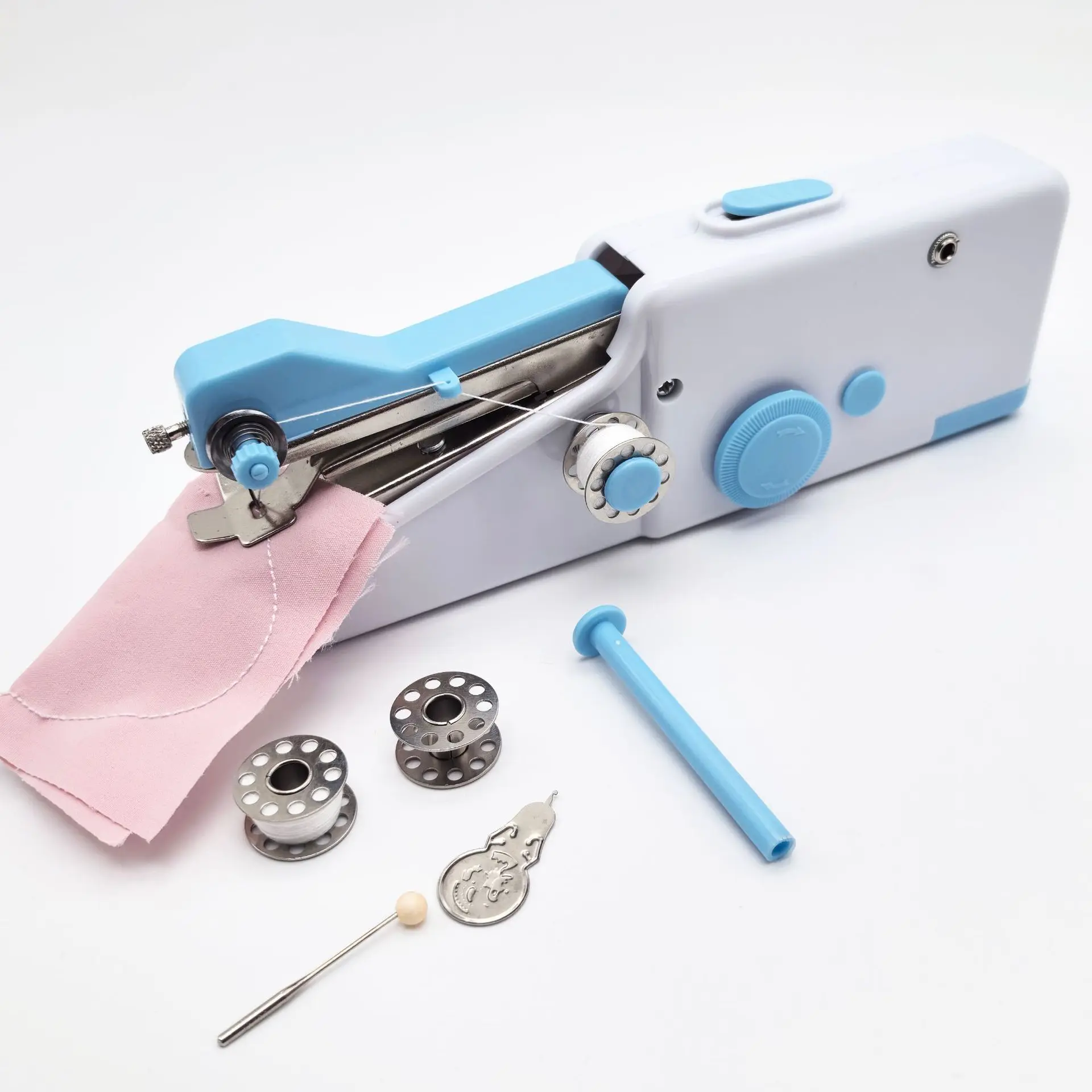 Handgehaltene Tragbare Nähmaschine / Mini Elektrische Nähmaschine / Taschen-Nähmaschine, Geeignet zum Nähen, Ausbessern und Basteln