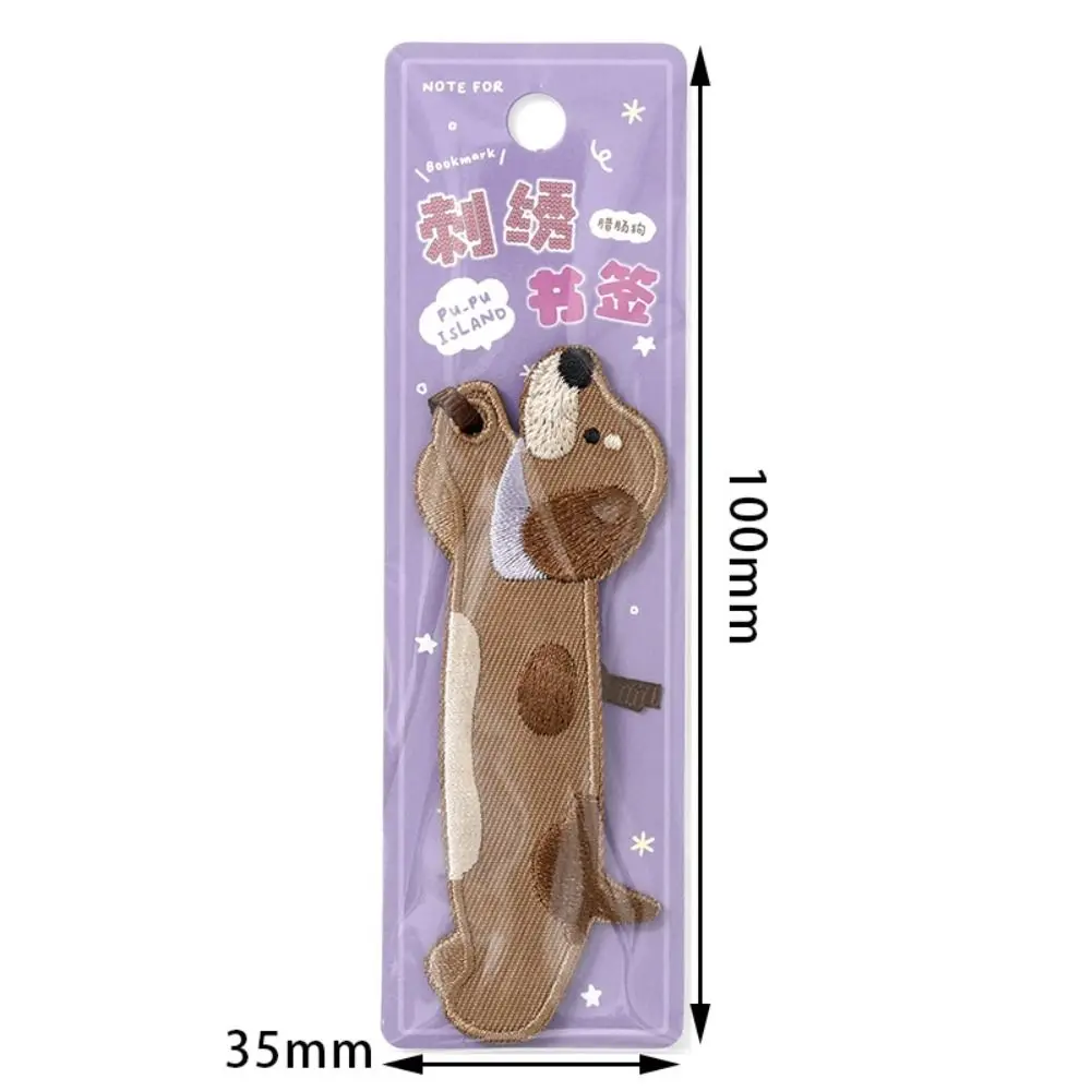 New Crocodile/Elephant/Dachshund/Seal Embroidered Bookmark Embroidered Reading Book Marker Page Pagination Mark School Office