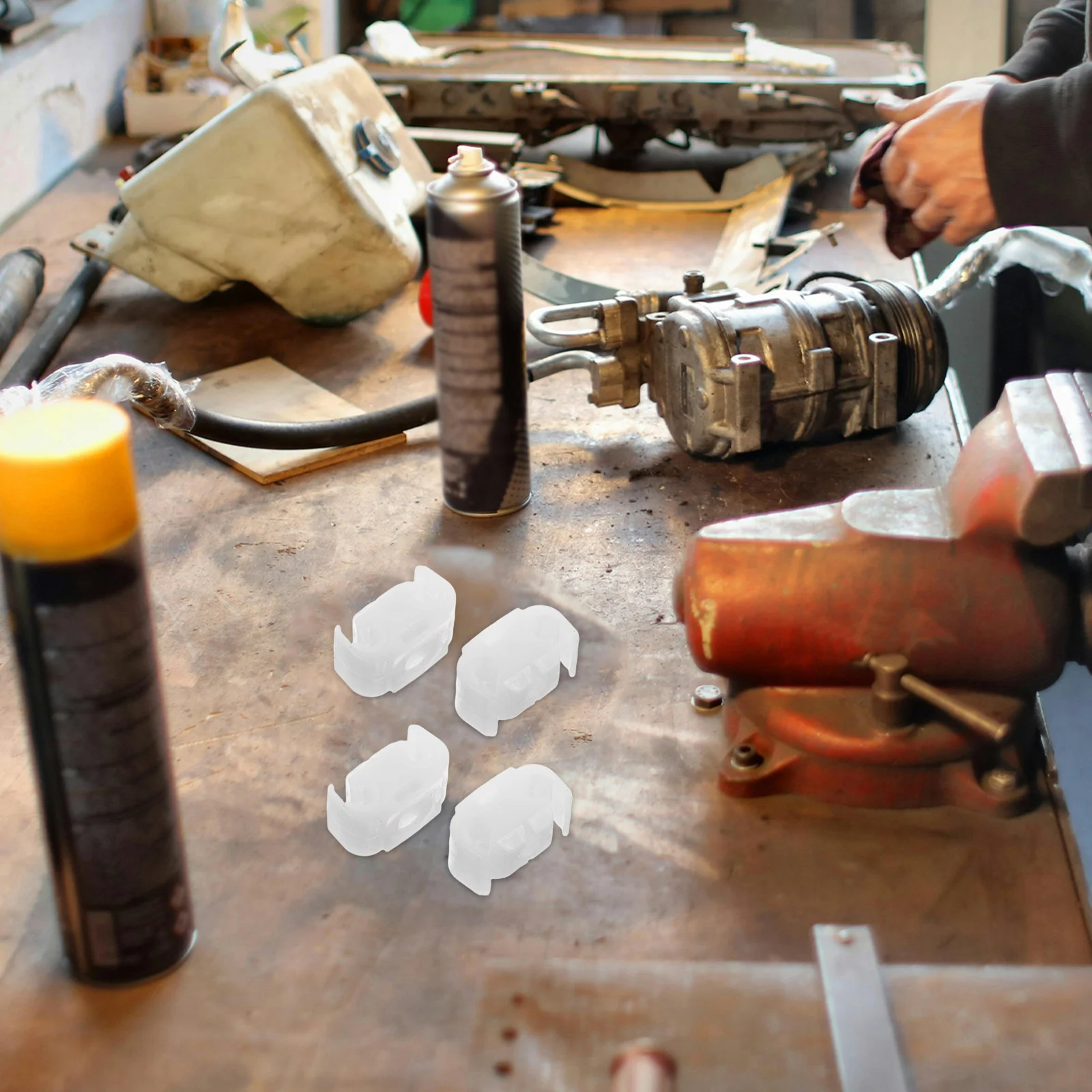 

50Pcs Car Fuel Line Mounting Clamps Versatile Application Stable Fixation High Temperature Resistant Auto Parts