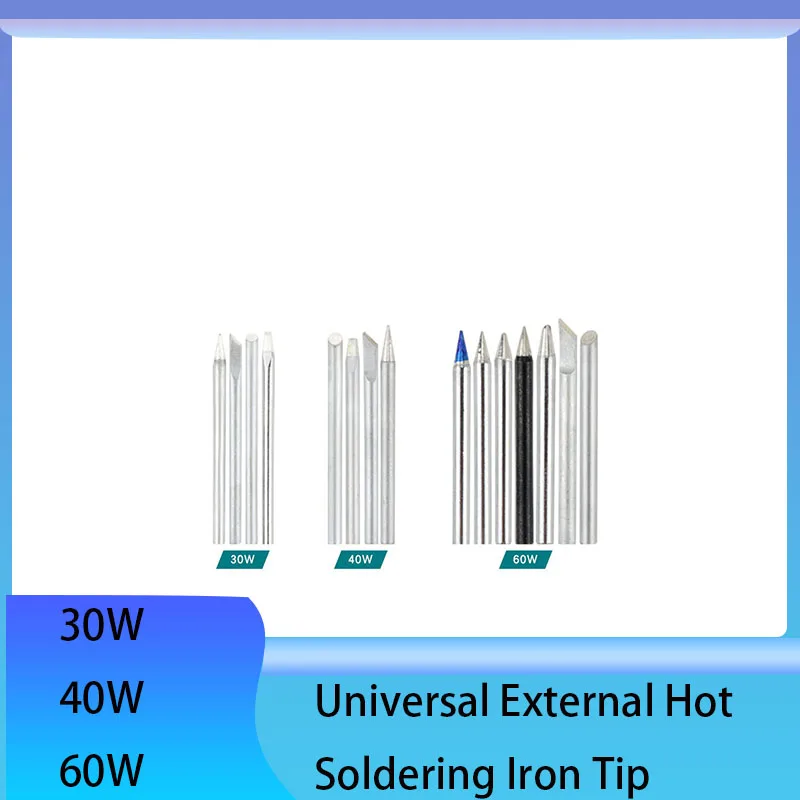 1/5/10/20 Pcs 30w 40w 60w Universal External Heating Soldering Iron Tips  Replaceable Soldering Iron Tips Soldering Tool
