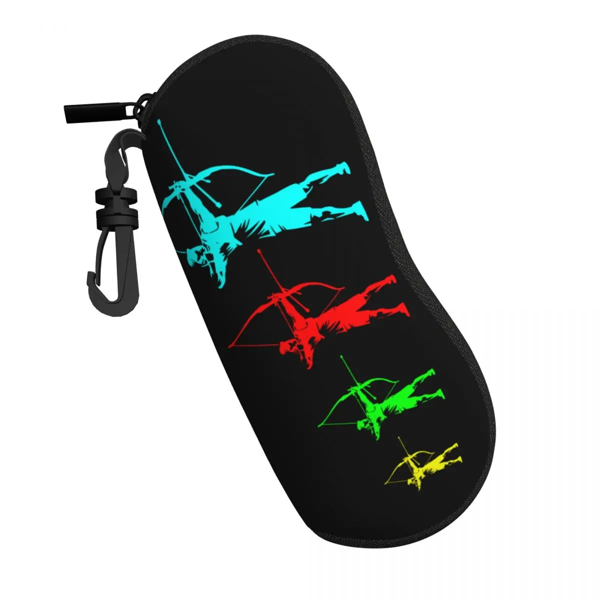 Archery Sport Sunglasses Soft Case Neoprene Zipper Archer Bow Hunting Lover Shell Eyeglass Case Protective Box For Glasses