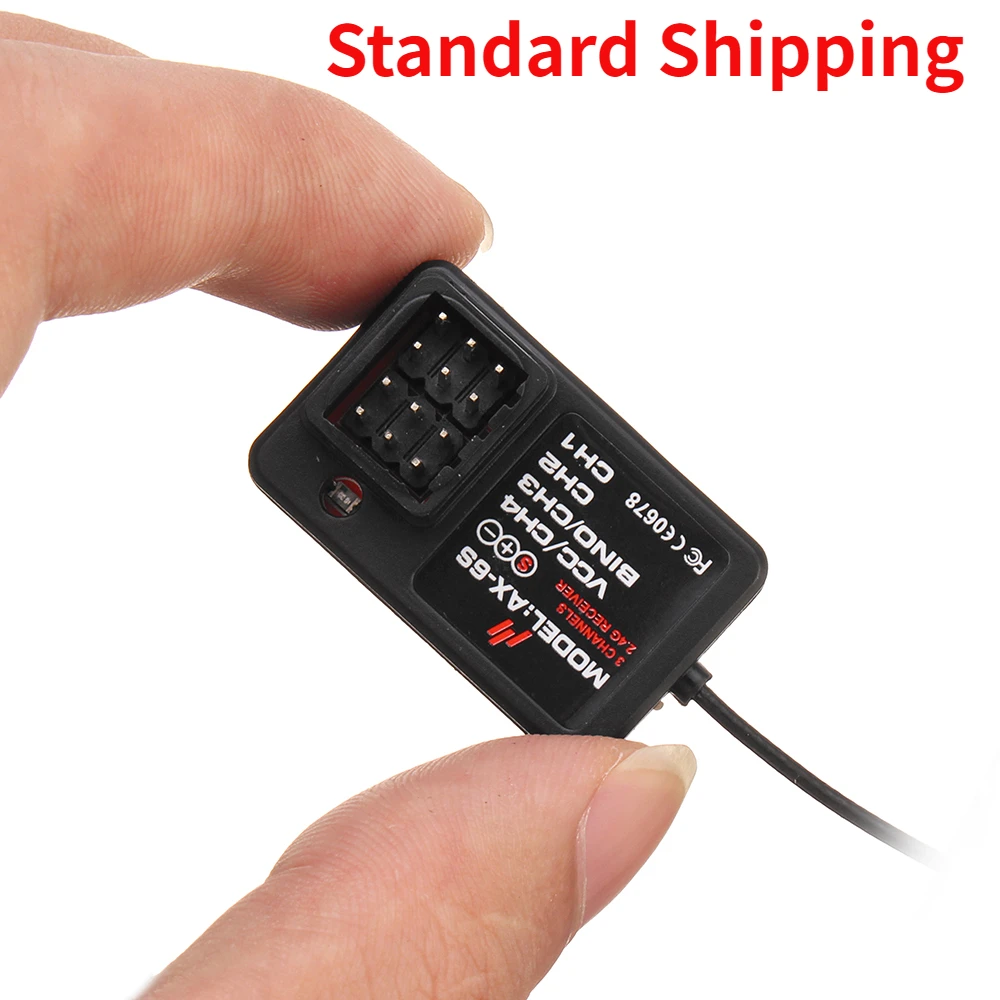 

AUSTAR AX6S 2.4G 4CH Receiver for AX6S Remote Transmitter Q65 MN90 1/10 1/8 Crawler TRX4 Axial SCX10 D90 RC Car Boat