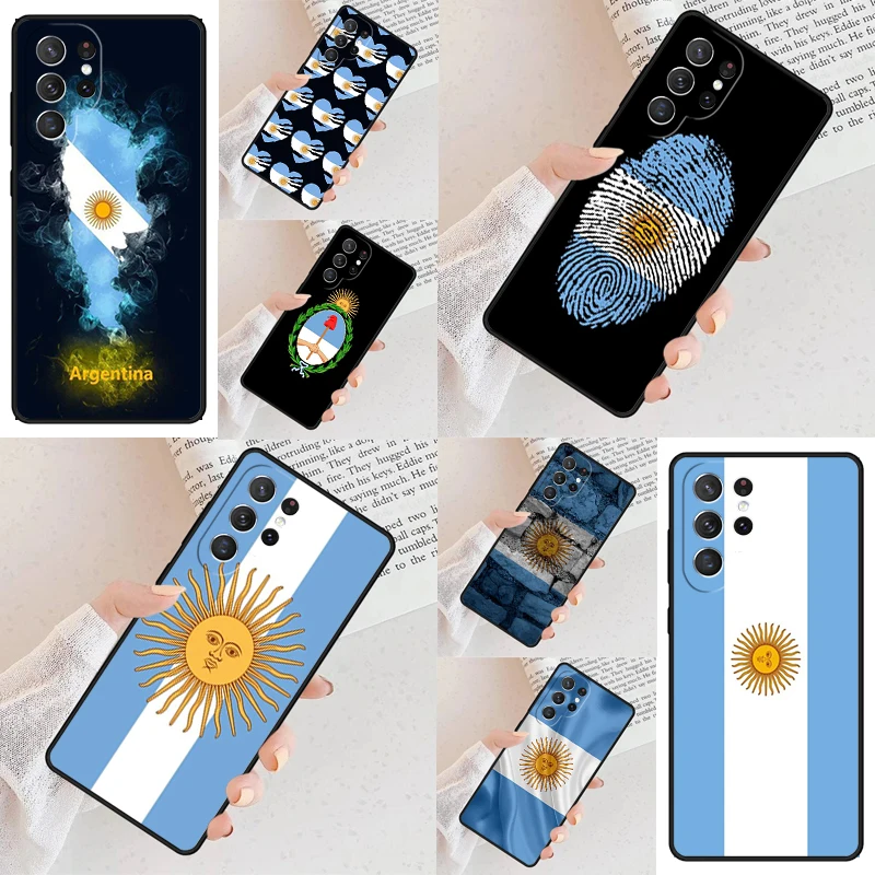 Argentina Flag Cell Phone Case for Samsung Galaxy S26 Ultra S25 S24 S23 S22 S21 S20 Note10 Cover