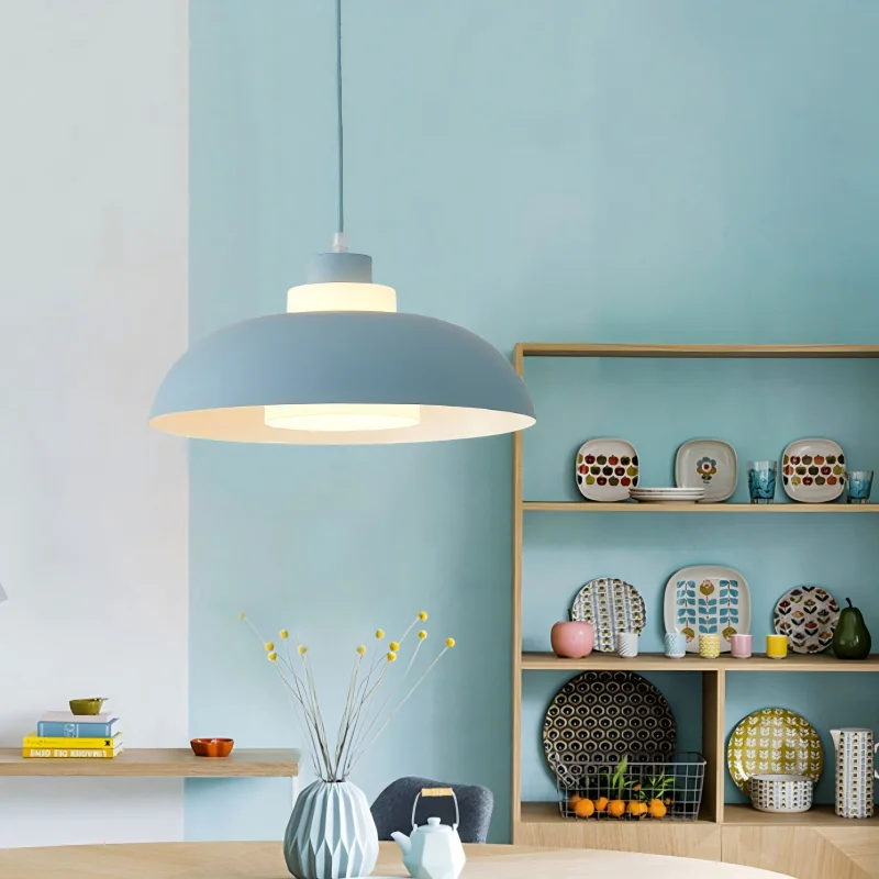 Nordic Macaron Style UFO Ceiling Lamp Creative Homestay Restaurant Shop Bedroom Guest Corridor Hall Chandelier Self-Service