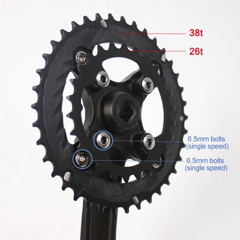 MTB 104/64BCD Crankset 26/38T Aluminum Bicycle Chainring Double/Triple 170mm Crank 2*10s Mountain Road Bike Crank Bicycle Parts