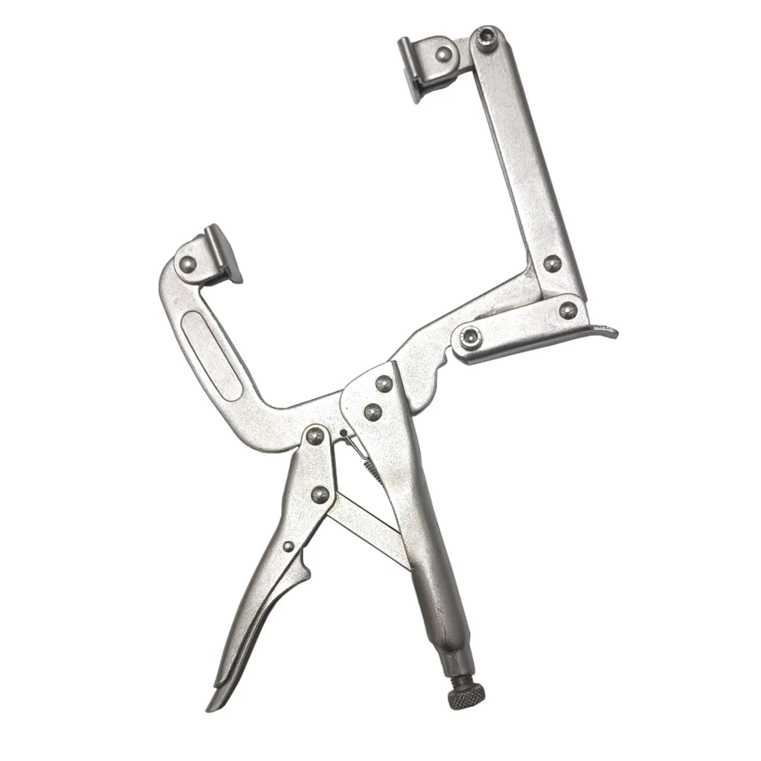 Adjustable 4-Point Locking C Clamp Pliers for Woodworking/Welding - Vise Grip Hand Tools (10 Inch Wide Capacity)