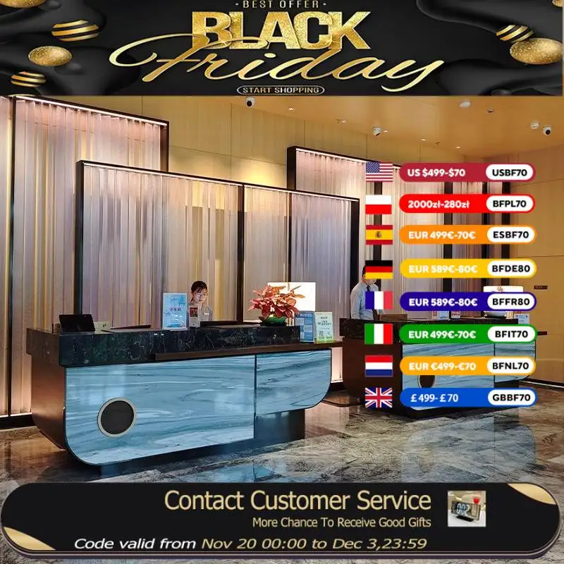 

Large Hotels Beauty Reception Desks Logo Counter Modern Office Reception Desks Computer Salon Empfangs Tresen Nordic Furniture