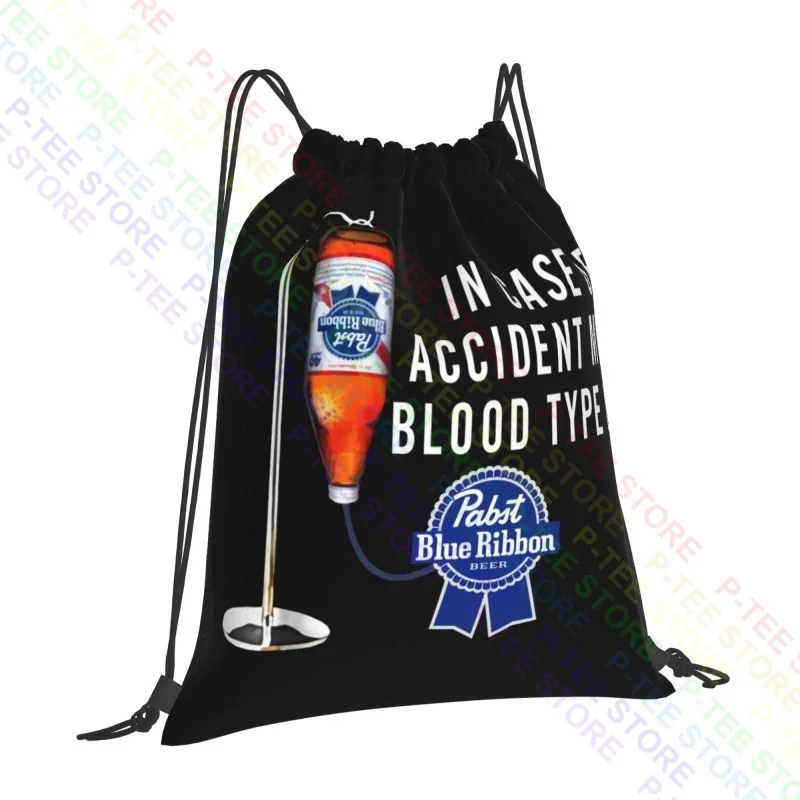 In-Case-Of-Accident-My-Blood-Type-Is-Pabst-Blue-Ribbon Drawstring Bags Gym Bag