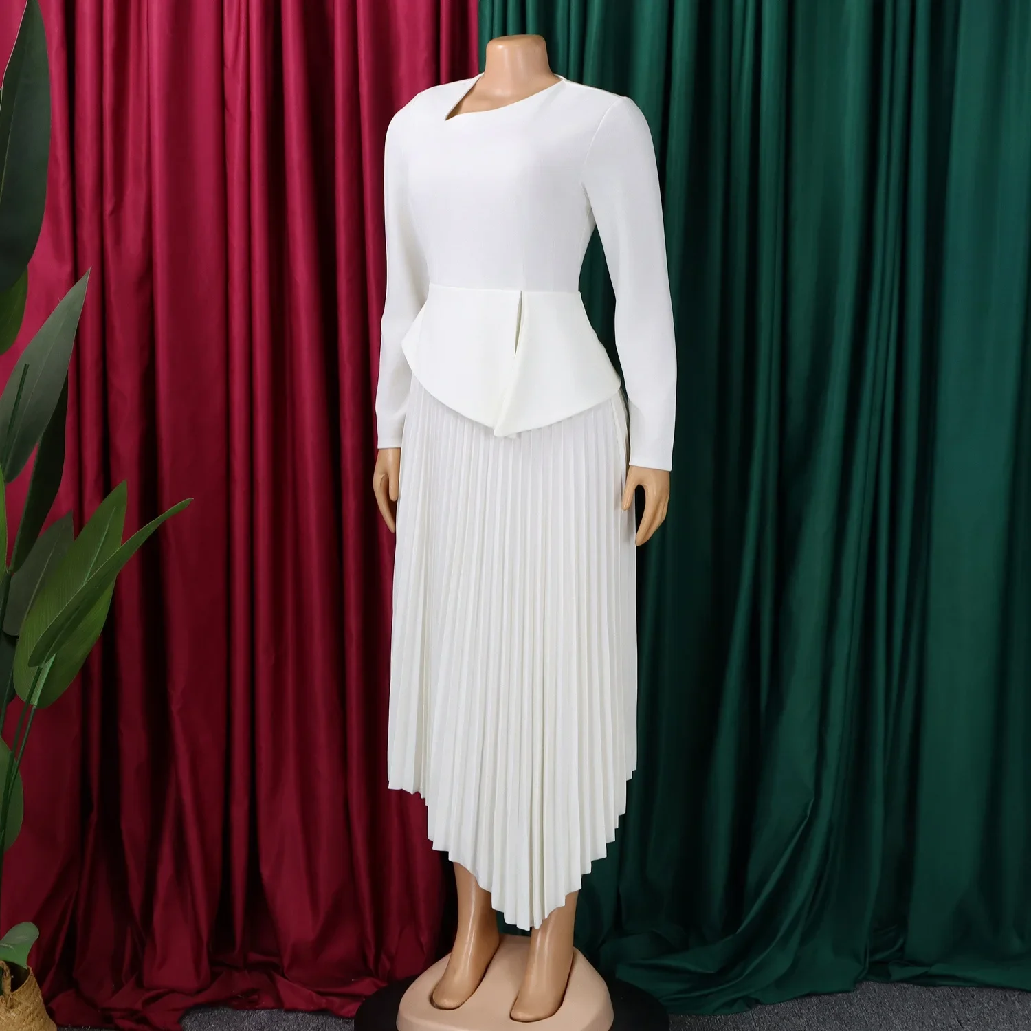 vestido-de-mujer-primavera-2026-elegante-cuello-oblicuo-cintura-alta-largo-midi-corte-entallado-versatil-para-el-trabajo