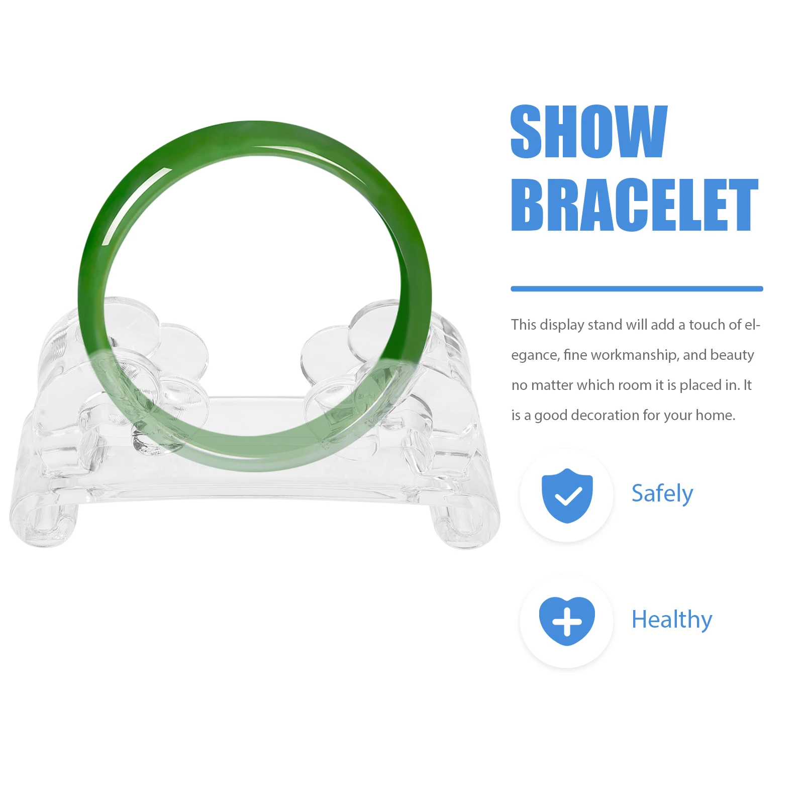 

4pcs Durable Acrylic Bracelet Display Stand Home Shop Jewelry Holder Bangle Rack Storage Tool Elegant Decorative Base