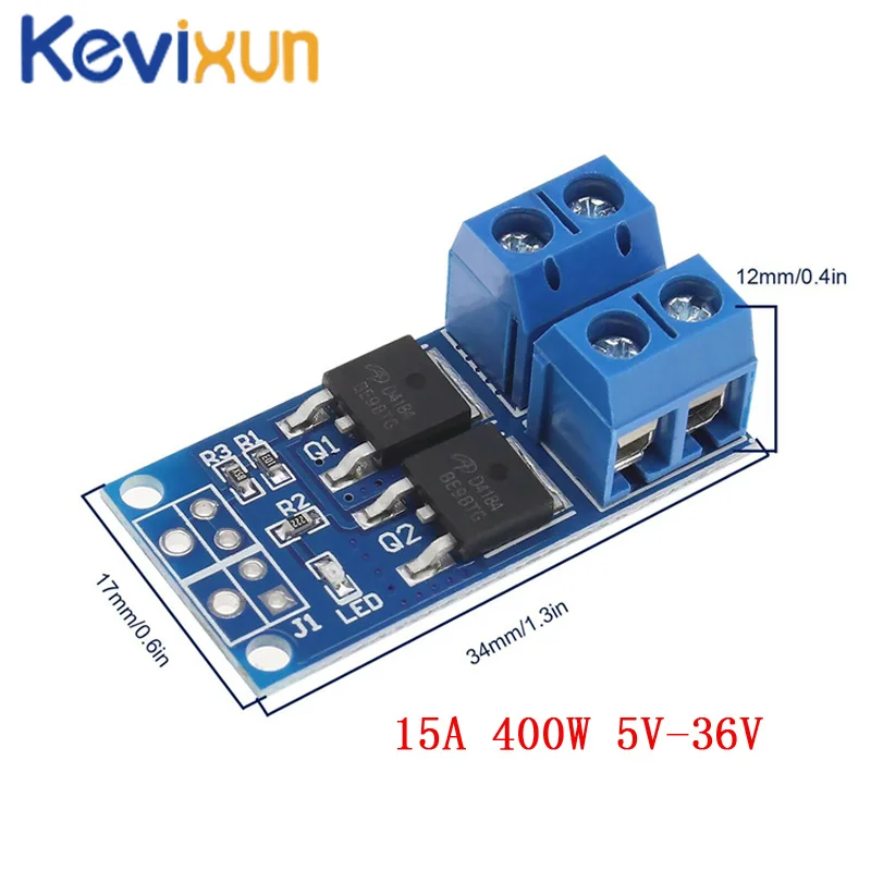 10pcs 15A 400W MOS FET Trigger Switch Drive Module PWM Regulator Control Panel for arduino DC 5V 12V 36V