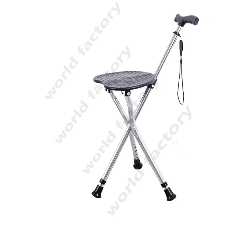 

LOCYOP elderly crutches non-slip can sit elderly crutches chair retractable ultra-light canes crutches walker