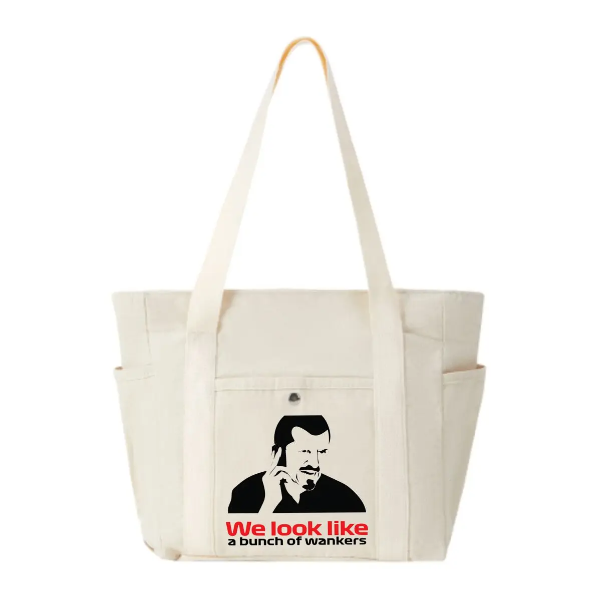 

We Look Like... Humorous Text Graphic Large Canvas Tote Women's Casual Vintage Commute Bag