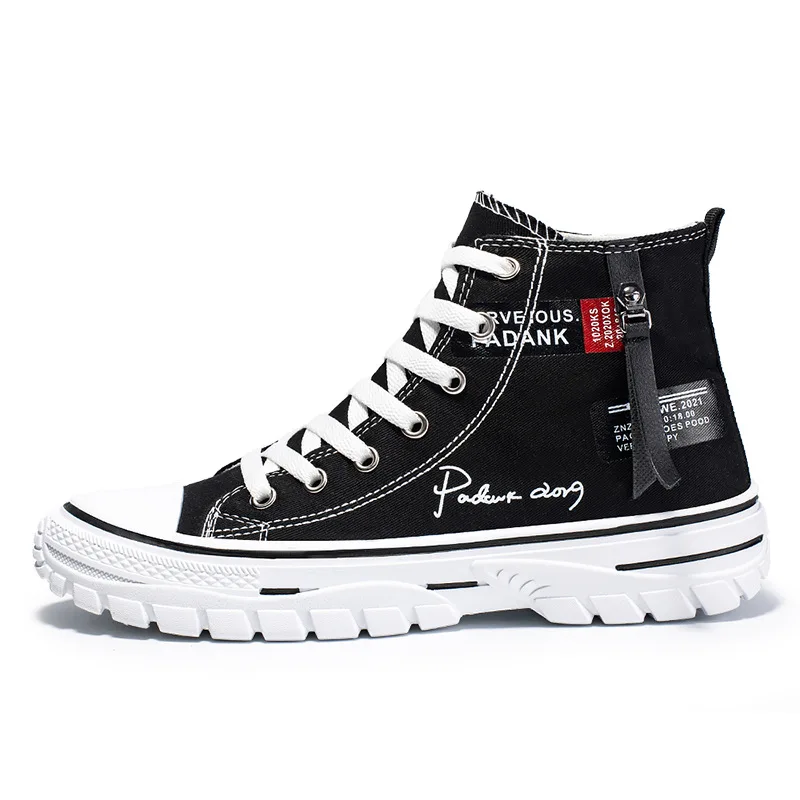 Men Shoes Vulcanize Canvas Shoes High Top Sneakers Casual Breathable Platform Shoes Man Trainers Chunky Sneakers Tenis Masculino