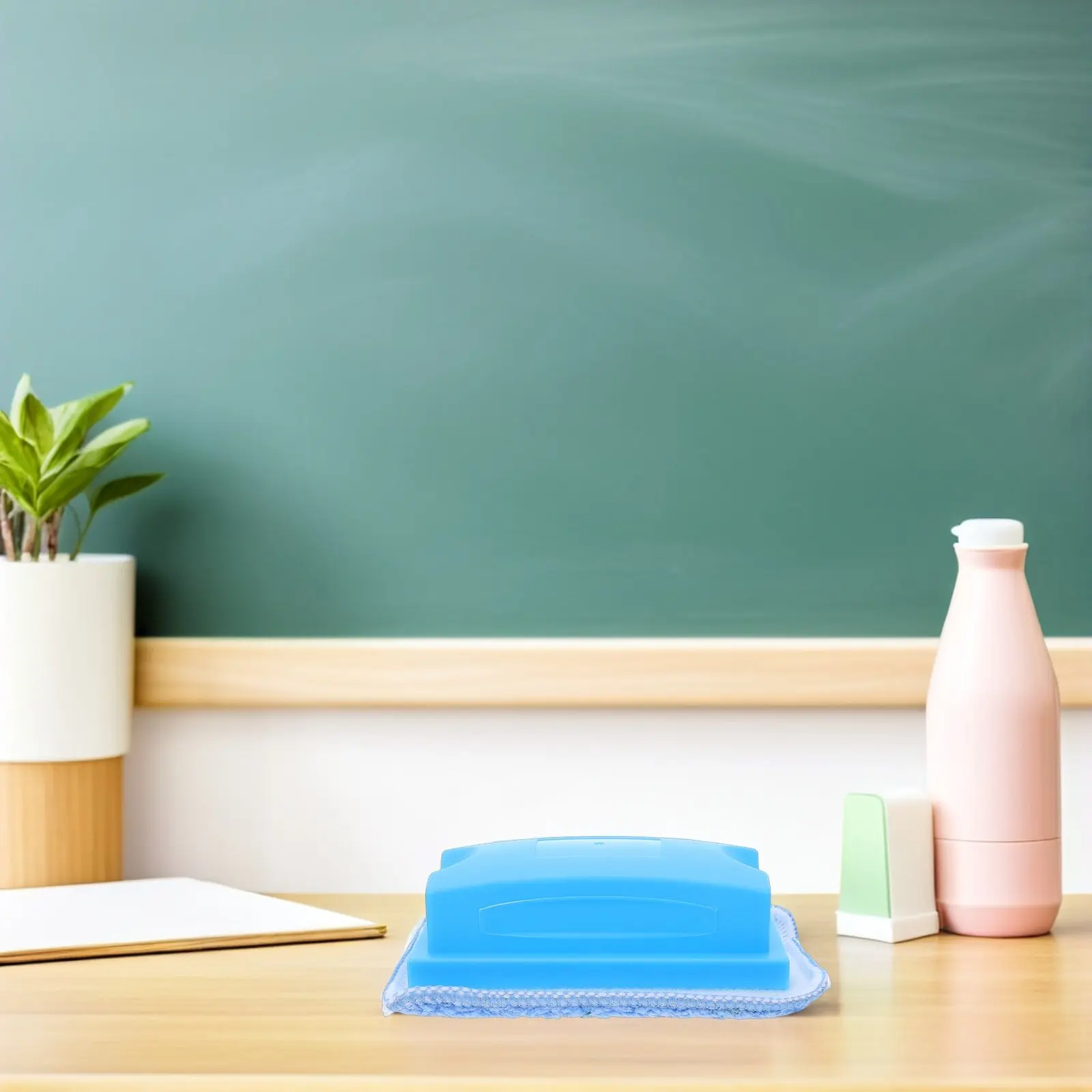 

2Pcs Chalkboard Erasers Dry Board Eraser Replaceable Washable Pads Dustless Chalk Cleaner School Supplies Classroom Office Use