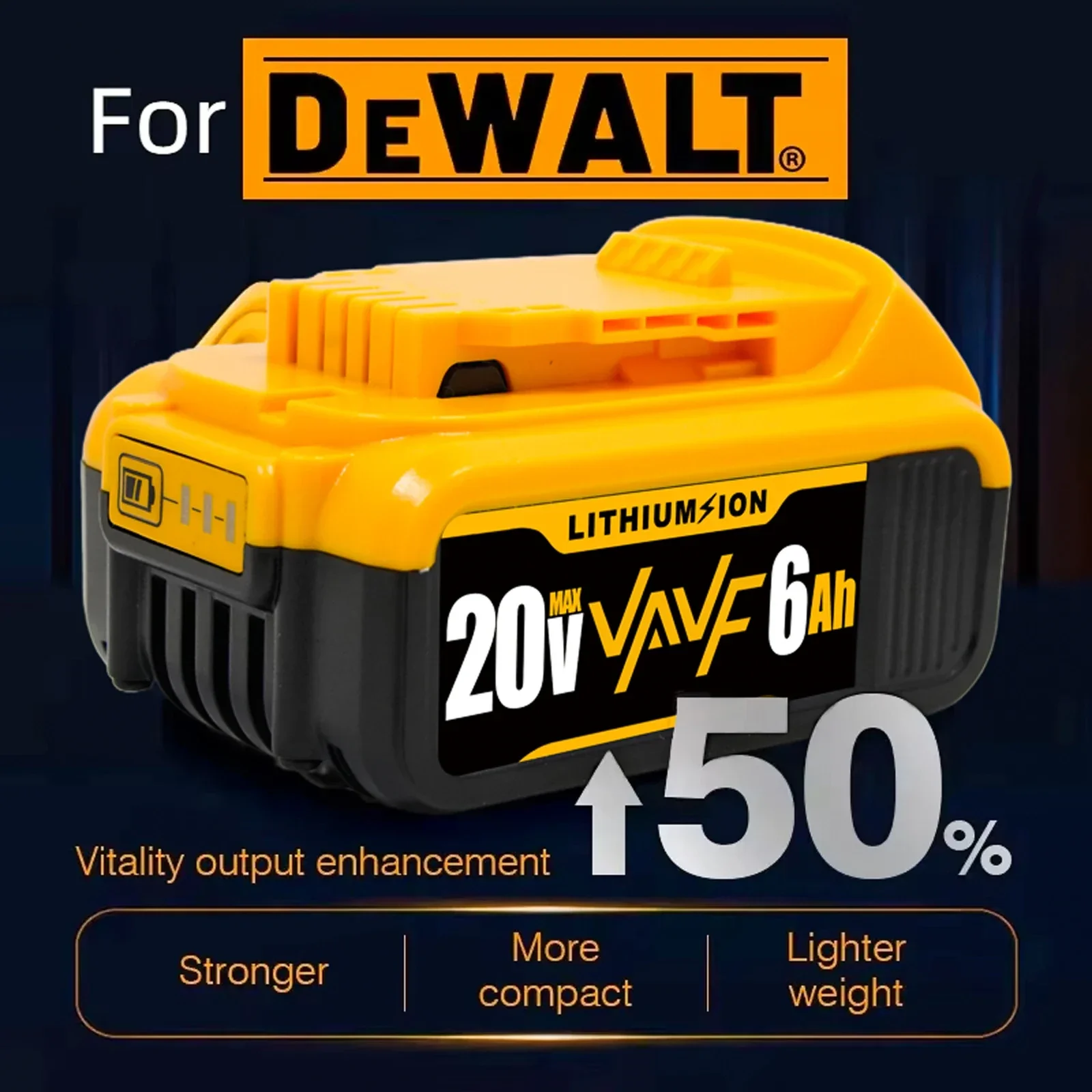 Originální náhradní baterie pro Dewalt 18V DCB200 20V 6,0Ah lithium-iontová DCB184 DCB200 DCB182 DCB180 DCB181 DCB182 DCB201 DCB206🍑 - náhled 5
