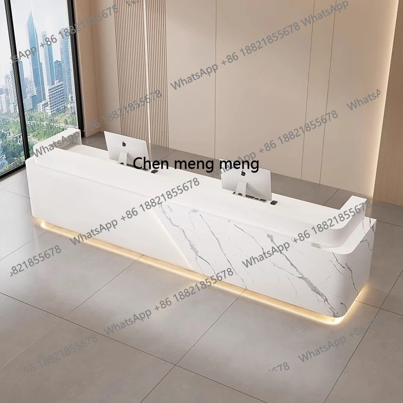 X Simple Company مكتب الاستقبال طلاء فندق نادي الاستقبال الرخامي، أمين الصندوق، بار صالون التجميل