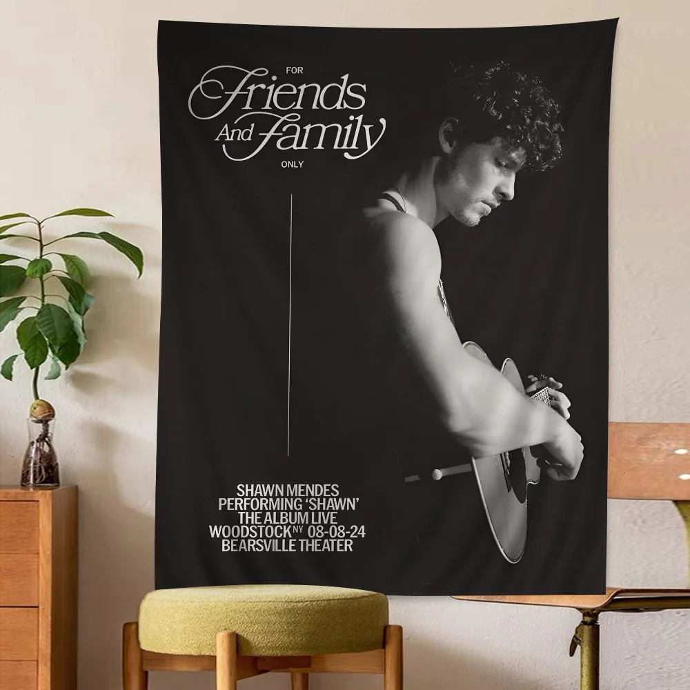 Singer Shawn Mendes Hippie Wall Hanging Tapestries Art Science Fiction Room Home Decor Kawaii Room Decor