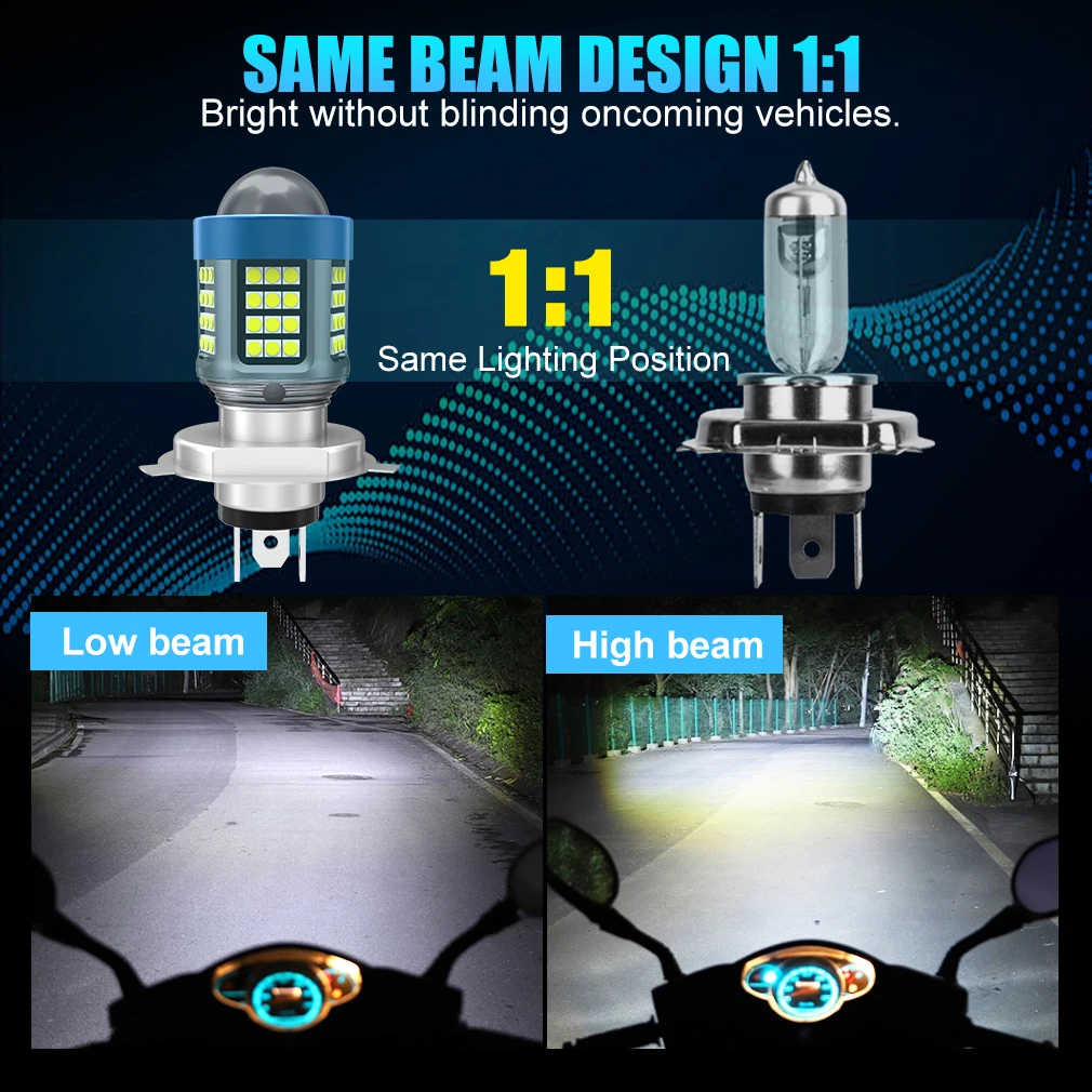 20000Lm H4 LED Moto H6 BA20D P15D LED lampadine per fari Moto 3570 obiettivo CSP bianco giallo Hi Lo lampada accessori per Scooter 12V