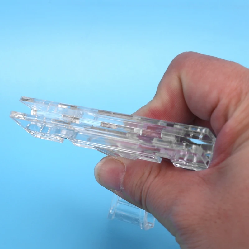 Rotatable Plastic Clip-On Holder, Display Stand, Preço, Sign Holders,Clear, Merchandise Sign Clip, 25 Pack