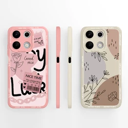 For Xiaomi Redmi Note 13 13 Pro 4G Phone Case Pretty Flower Liquid Silicone Back Cover For Redmi Note13 13Pro 4G Prevalent Funda
