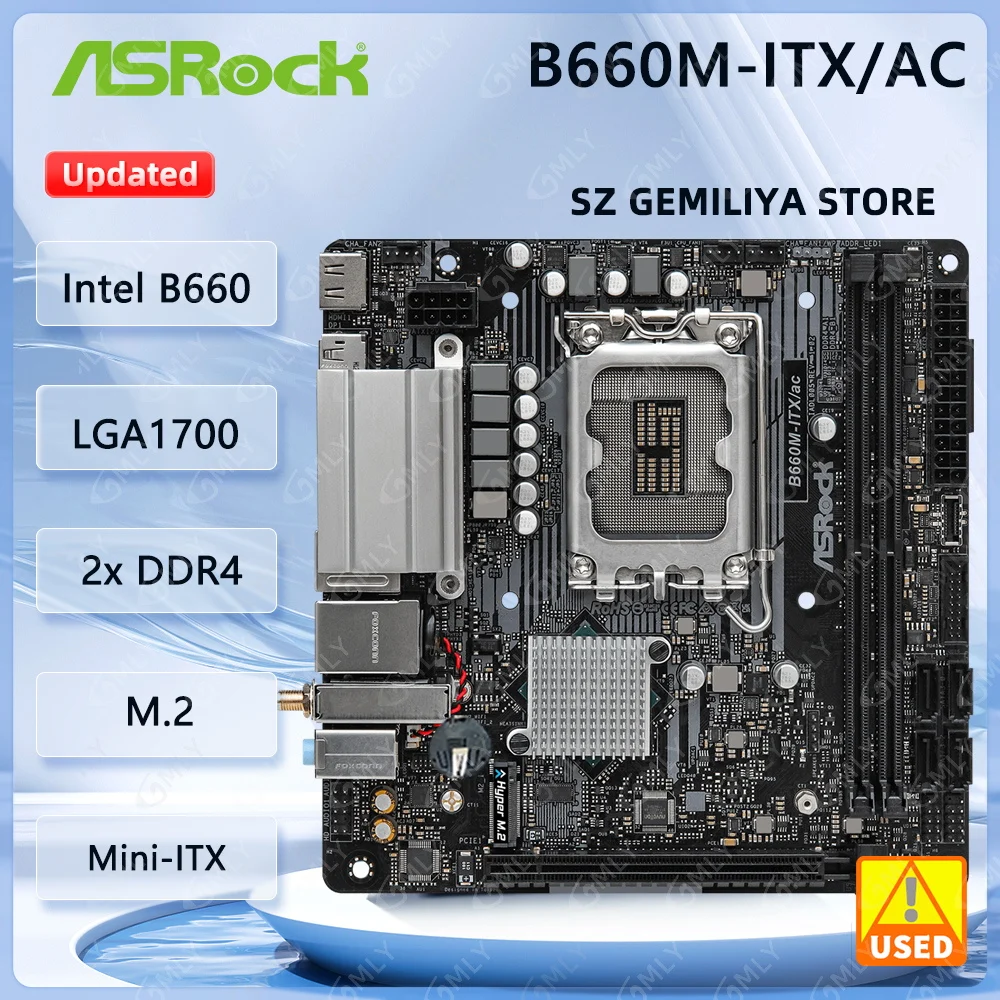 Intel Cpu Core I5 - Scheda madre Mini-ITX ASROCK B660M-ITX/ac LGA1700