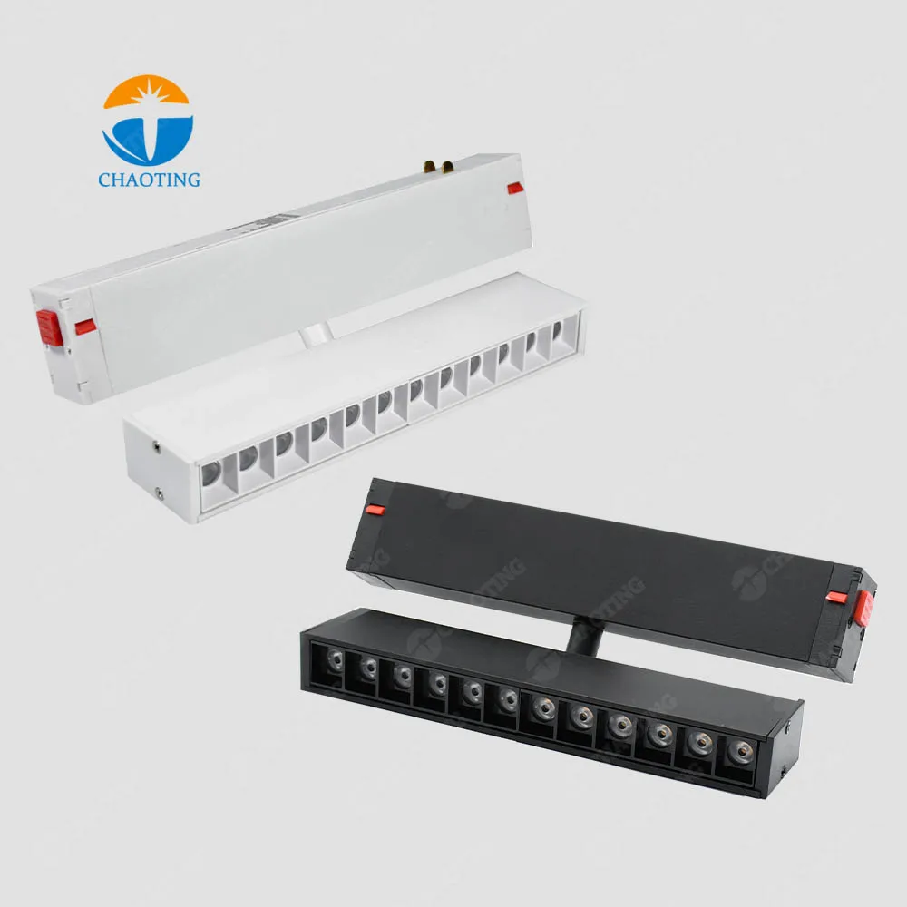 

Modern LED Track Light Commercially Adjustable Magnetic Rail System Smart Wifi Tuya Control Surface Aluminum Mall Fold Spotlight