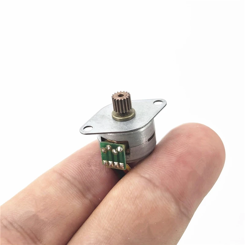 15BY25 Mini Stepper Motor 15mm Round 2-Phase 4-Wire Micro Stepping 17T Copper Gear for DIY Camera