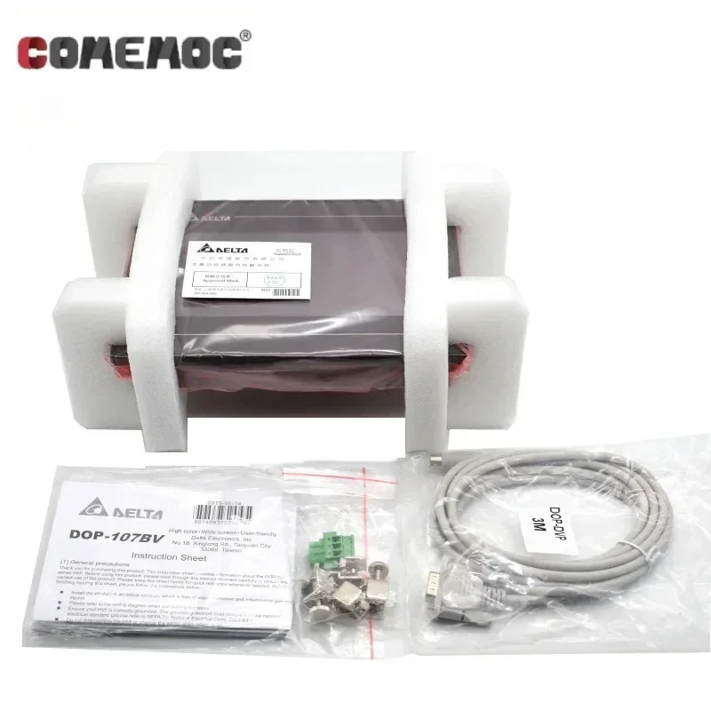 Delta DOP-107BV HMI Touch Screen Human Machine Interface 7 Inch Replace DOP -B07S411 DOP-B07SS411 B07S410 with Data Cable