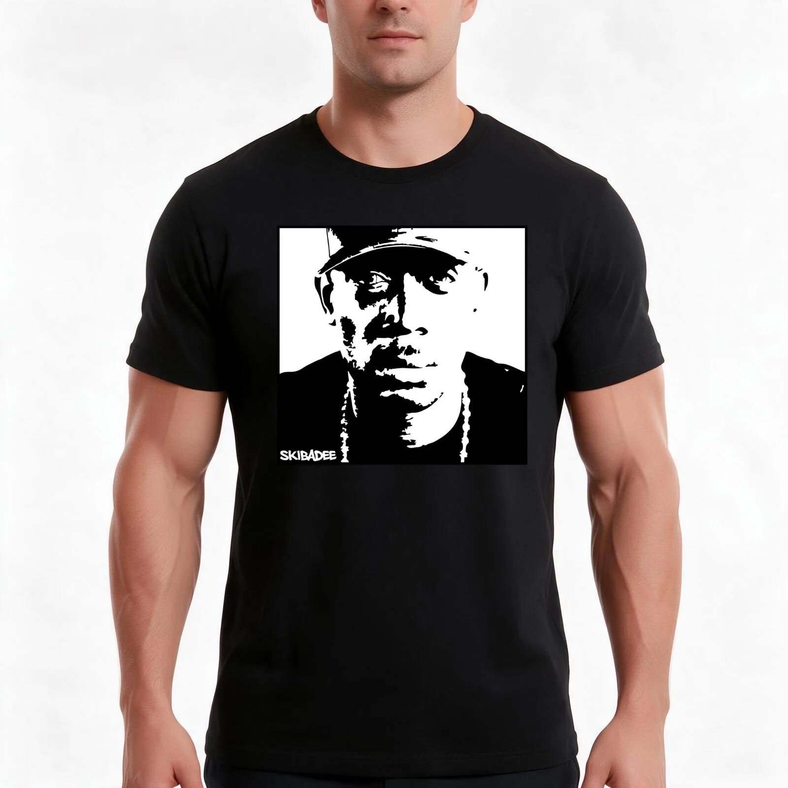 MC Skibadee Made Drum and Bass T-Shirt, Summer Casual Cotton Tee, Oversized Streetwear Tops, Vintage Graphic Print, 100% Cotton