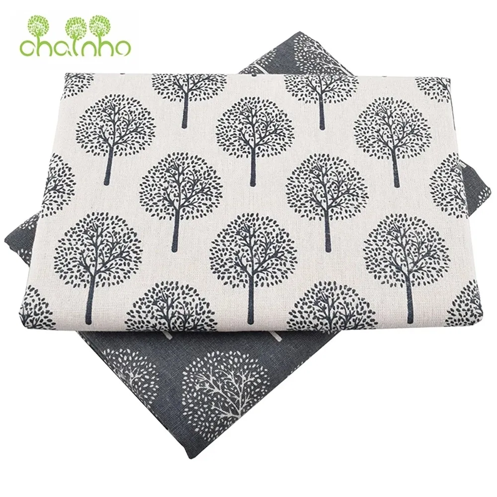 Chainho,Printed Cotton Linen Fabric,DIY Sewing & Quilting Material,For Sofa,Table Cloth,Curtain,Bag,Cushion,Furniture Cover CL21