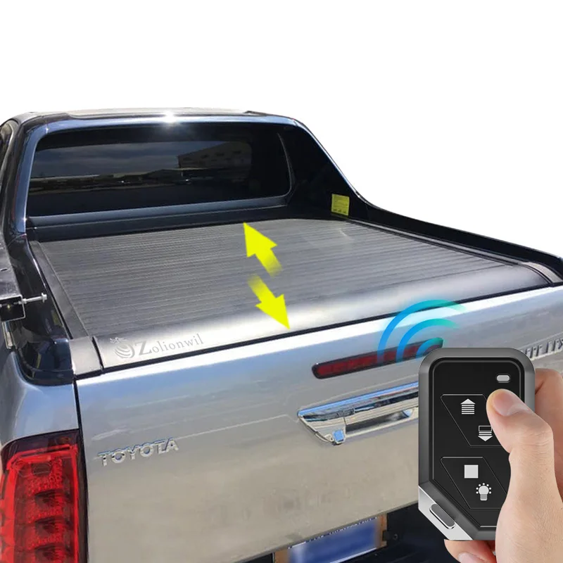 

Чехол для грузовика Zolionwil, алюминиевый жесткий выдвижной чехол для пикапа, электрический чехол для Toyota Hilux Revo 2005-2023