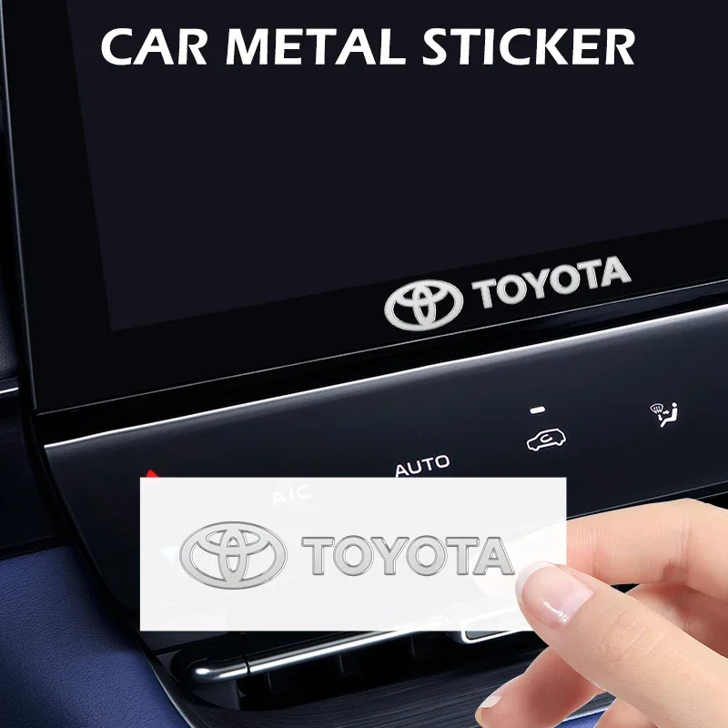 3D Metal Car Interior Stickers Badges Auto Styling For Toyota Prado Yaris Hilux Verso Fortuner Supra Corolla Camry