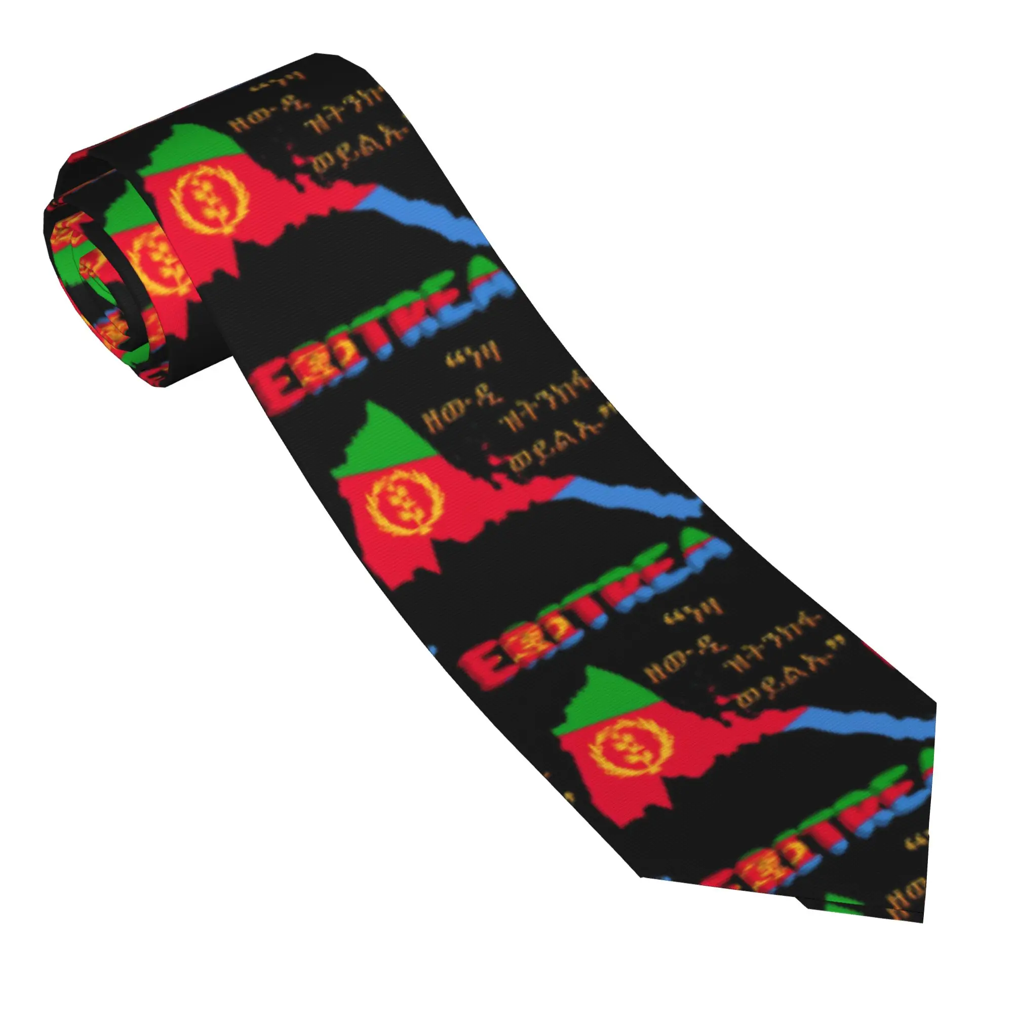Eritrea Inside Me Flagge Krawatte Cosplay Party Krawatten Elegante Krawatte für Männer Frauen Grafische Kragenkrawatte Geburtstagsgeschenk